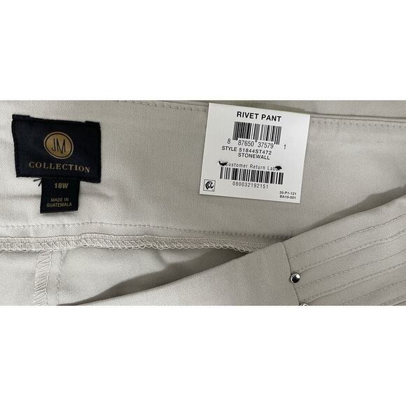 Jm Collection Stonewall Tummy Control Slim Leg Pants Plus Size 20WP Petite NWT - Picture 4 of 6
